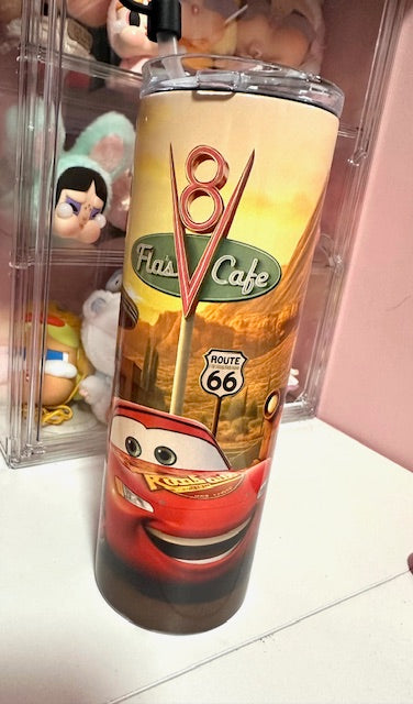 20oz Red Stainless Steel Dual Lid